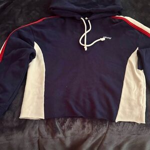 Levi's Navy Cropped Hoodie